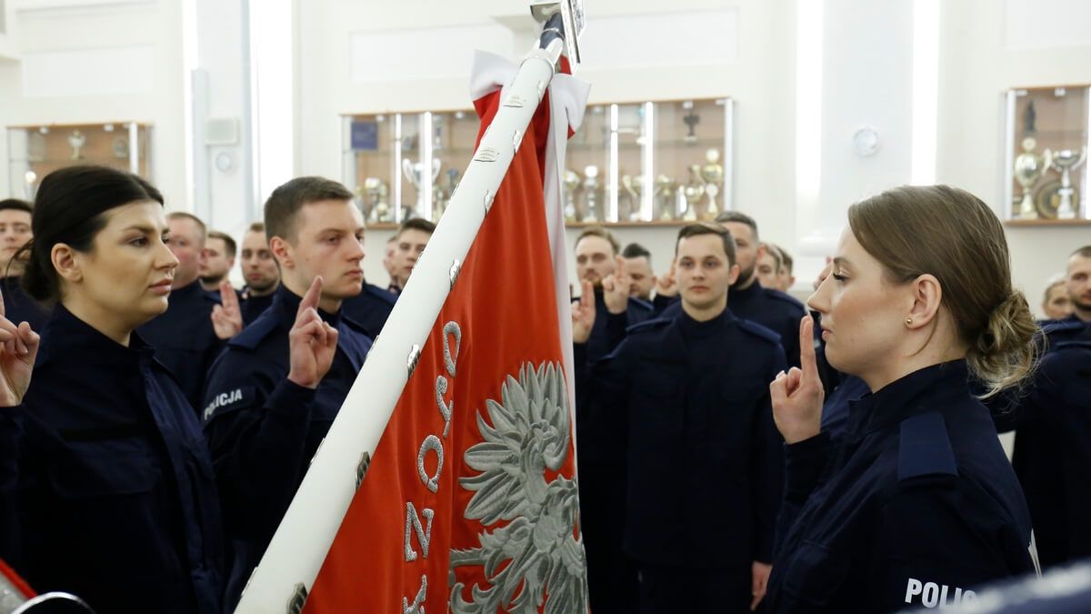 Ślubowanie nowych policjantów w Lublinie
