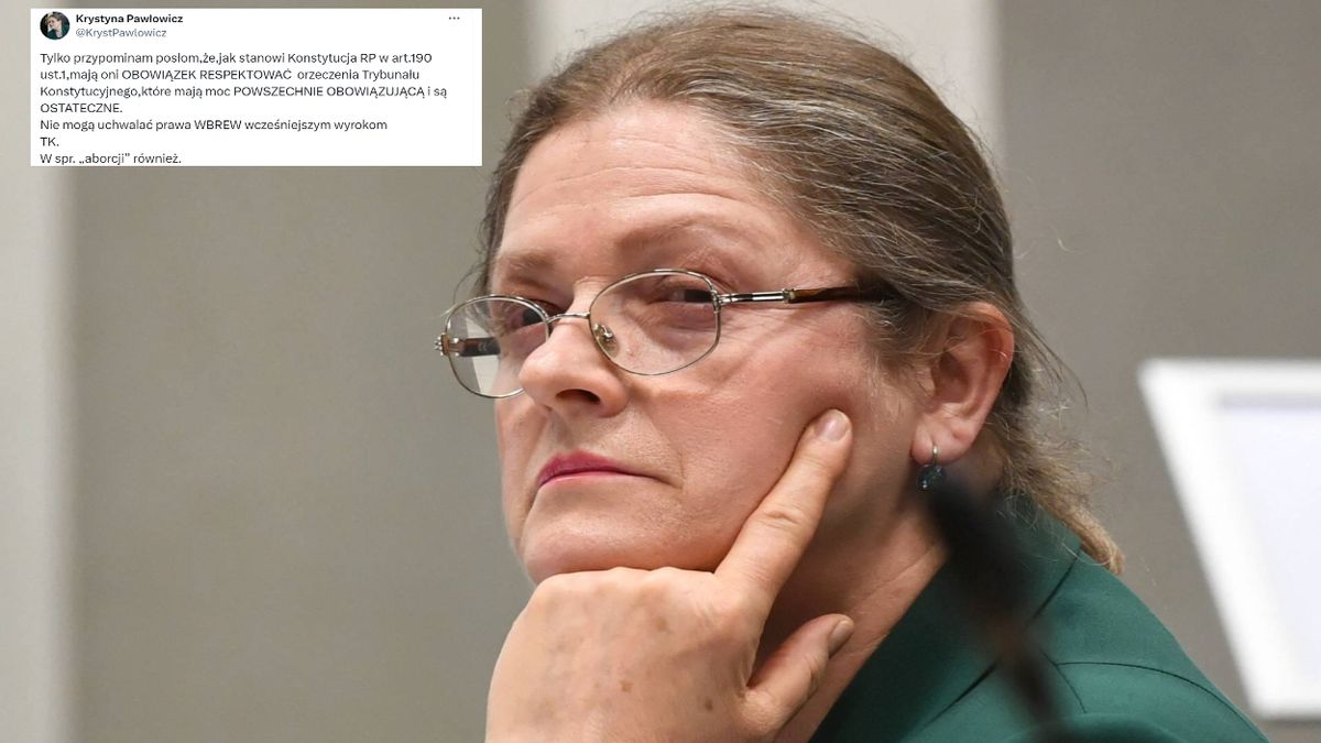 Krystyna Pawłowicz zamieściła wymowny wpis na platformie X