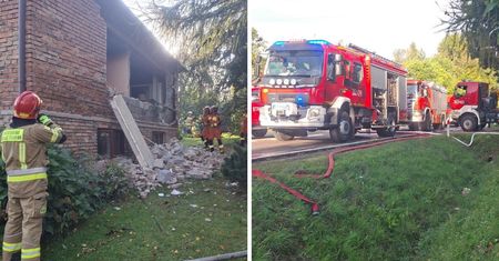 Wybuch butli z gazem pod Tarnowem. Jedna osoba trafiła do szpitala