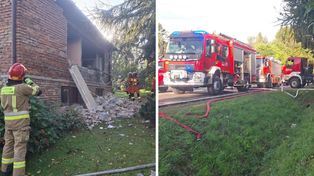 Wybuch butli z gazem pod Tarnowem. Jedna osoba trafiła do szpitala