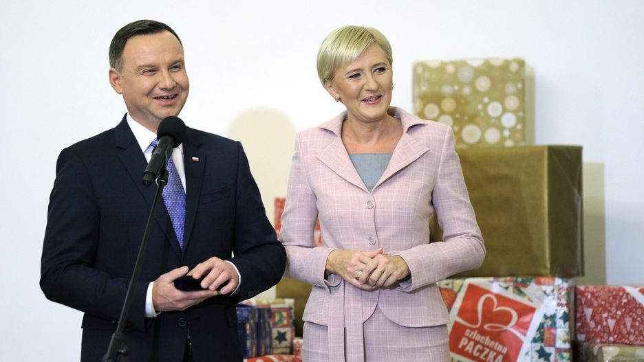 Prezydent Andrzej Duda z żoną Agatą