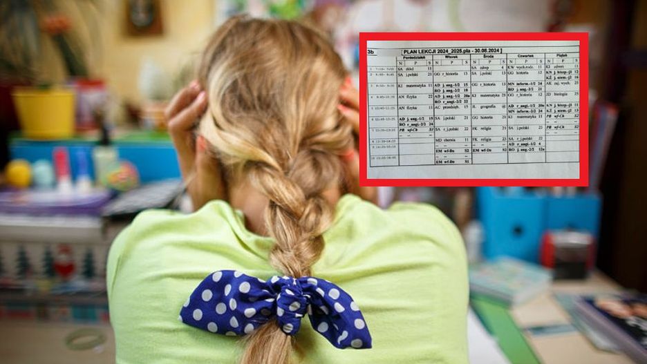 Matka pokazała plan lekcji licealistki. "Przecież to jest nie do pomyślenia"