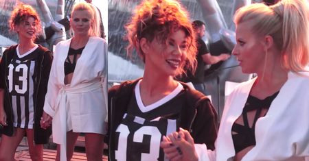 Górniak i Sadowska trzymają się za ręce na konferencji "The Voice"