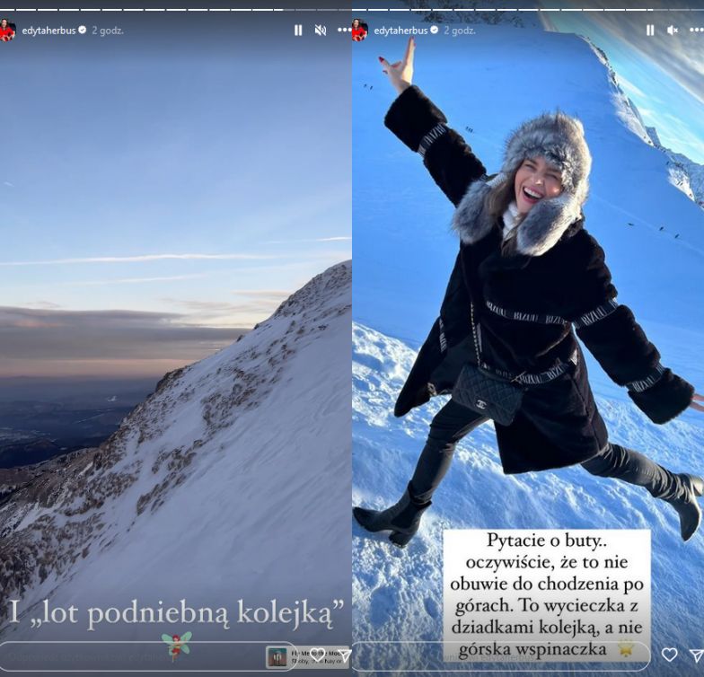 Edyta Herbuś w ogniu krytyki za botki na obcasie w górach