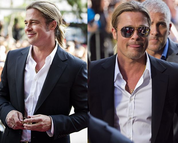 Długowłosy Brad Pitt na premierze!