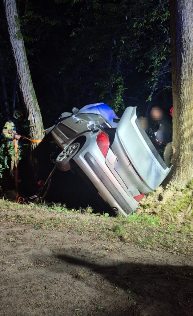 Nowa Wrona: Ominęła sarnę i wjechała pomiędzy drzewa. Kobieta trafiła do szpitala