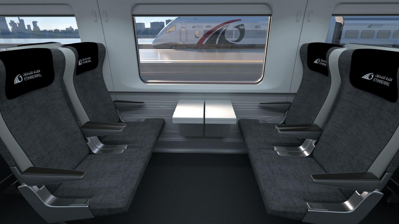 Wizualizacja wnętrza pociągu "Sanpiercer" 