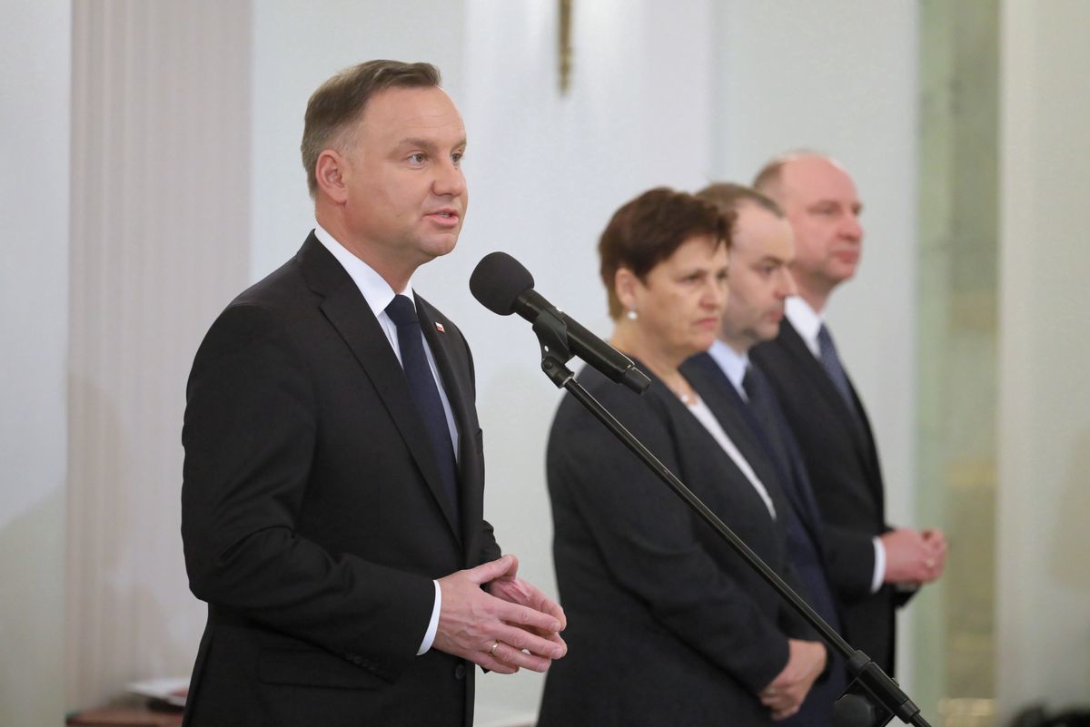 Andrzej Duda i Halina Szymańska