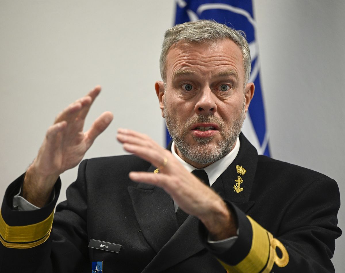 Admirał Rob Bauer, holenderski oficer marynarki i przewodniczący Komitetu Wojskowego NATO