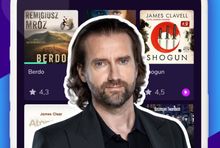 Michał Brański na tle aplikacji Audioteki