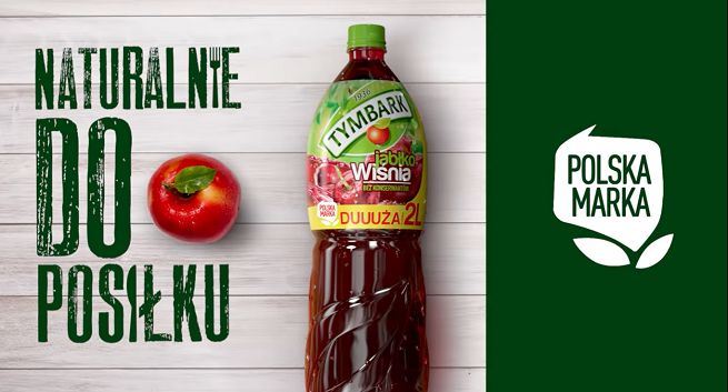 Tymbark promowany jako "naturalny do posiłku"