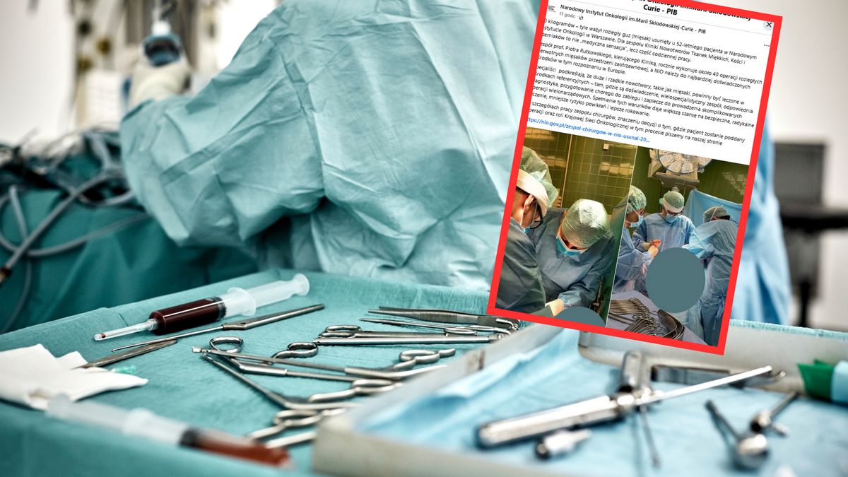 Lekarze usunęli u pacjenta guz ważący 20 kg