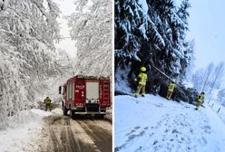 Niebezpieczne skutki śnieżycy. Setki interwencji strażaków