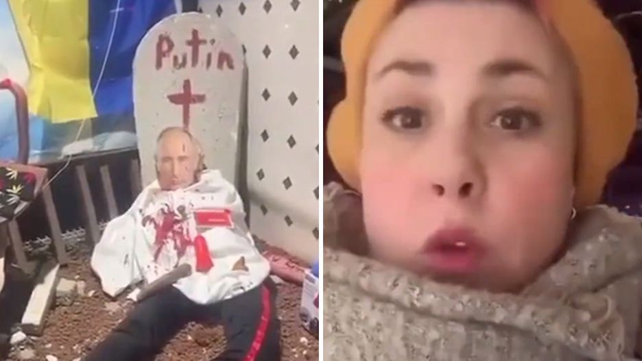 Rosjanka wyraziła swoje oburzenie tym, jak w Władimir Putin został potraktowany przez twórców sklepowej wystawy w Niemczech