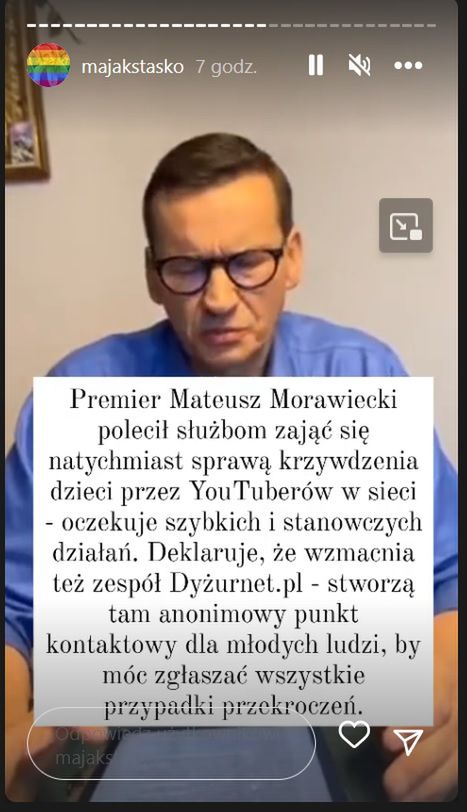 Maja Staśko, Mateusz Morawiecki