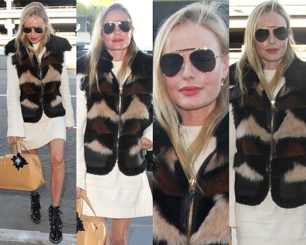 #TRENDY: Kate Bosworth w futrzanej kamizelce