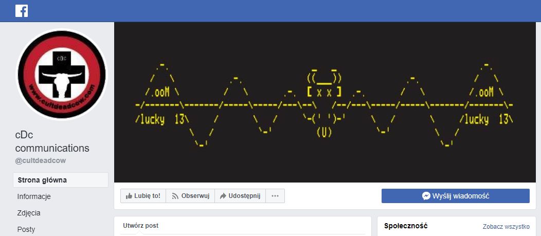 Strona główna grupy przekierowuje dziś na Facebooka...