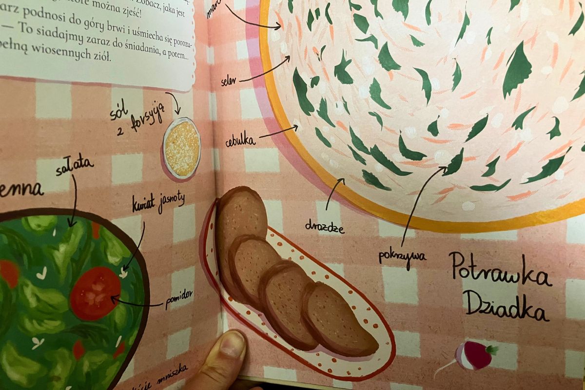 Ilustracja z książki "Chatka Zielarza. Wiosna"
