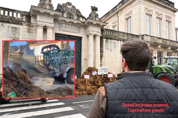 Francuscy rolnicy mają dość. Obornik pod urzędami, starcia z policją