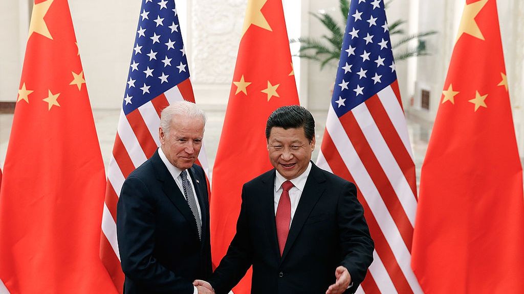 Na zdjęciu Joe Biden i Xi Jinping