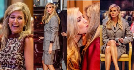 Uradowana Ivanka Trump podlizuje się królowej Holandii w zestawie za 12 tysięcy złotych (ZDJĘCIA)