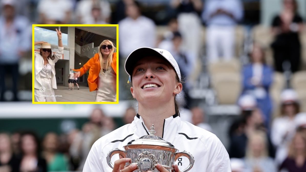 Na zdjęciu: Iga Świątek, w ramce Monika Olejnik i Kinga Rusin