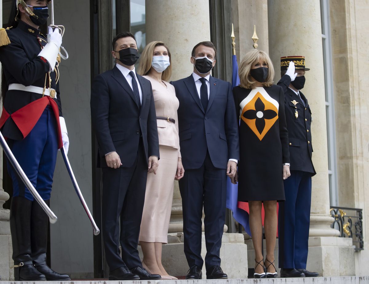 Paryż. Prezydent Ukrainy przyleciał na rozmowy z prezydentem Emmanuelem Macronem
