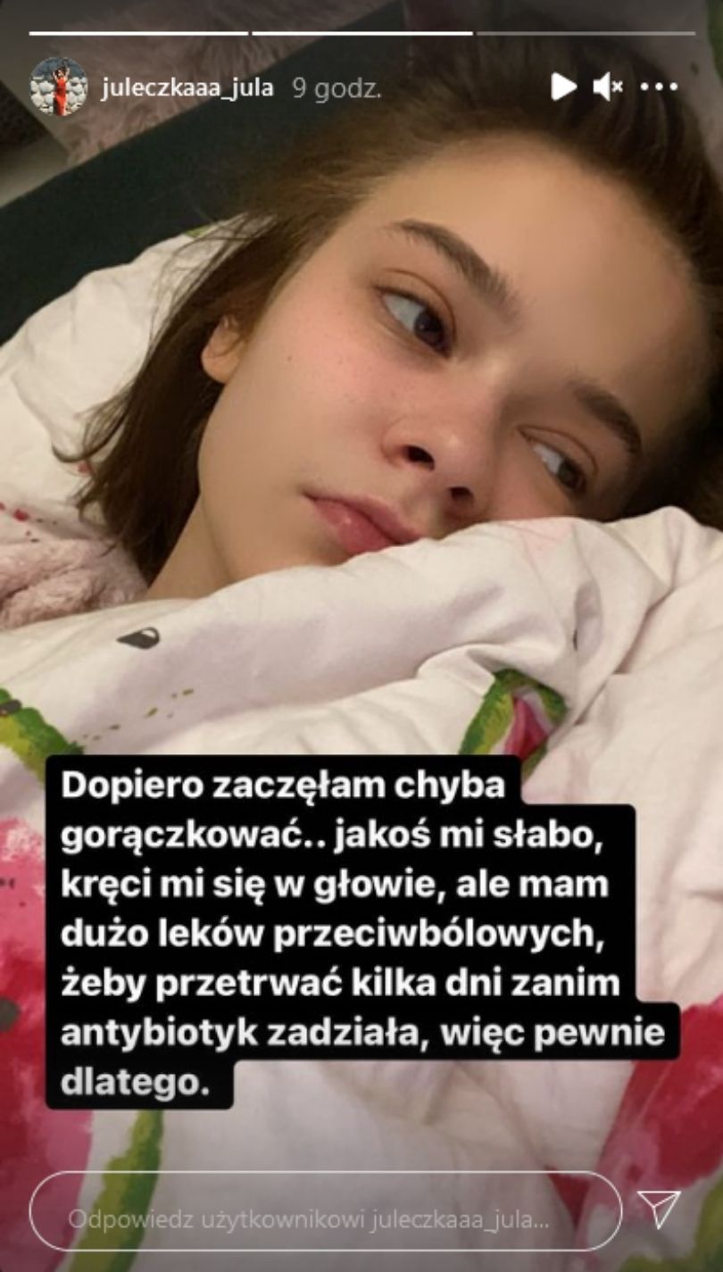 Julia Wróblewska relacjonuje wizytę w szpitalu