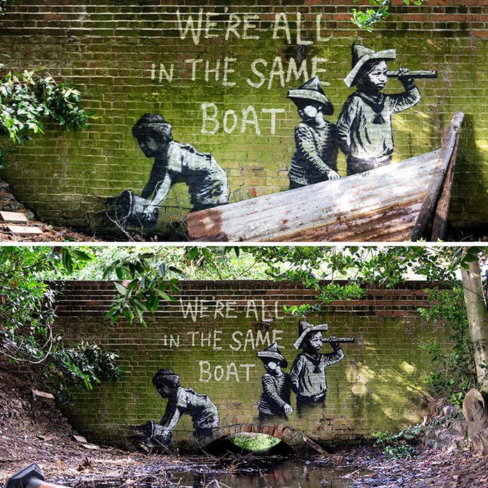 Banksy wybrał się na wakacje i zostawił po sobie ślady. Oto jego najnowsze prace 5