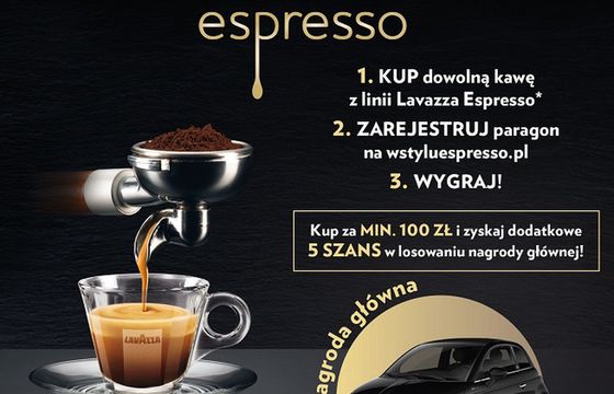 "Wygraj nagrody w stylu espresso" w loterii marki Lavazza