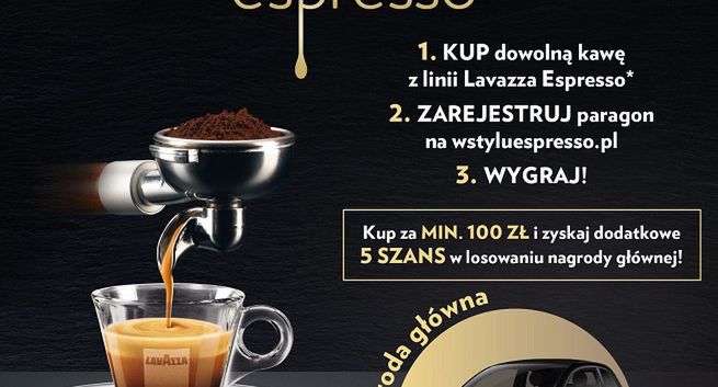"Wygraj nagrody w stylu espresso" w loterii marki Lavazza