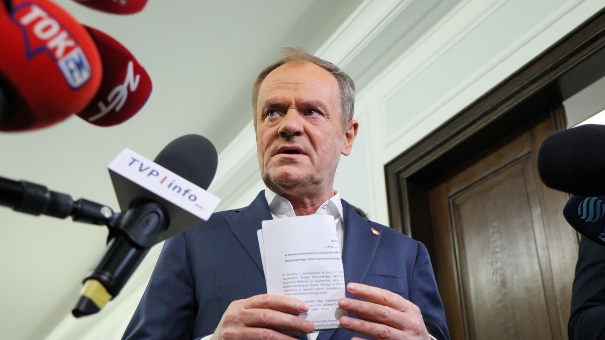 Warszawa, 09.01.2025. Premier Donald Tusk podczas konferencji prasowej w Sejmie w Warszawie, 9 bm. Trwa posiedzenie Sejmu. (sko) PAP/Paweł Supernak