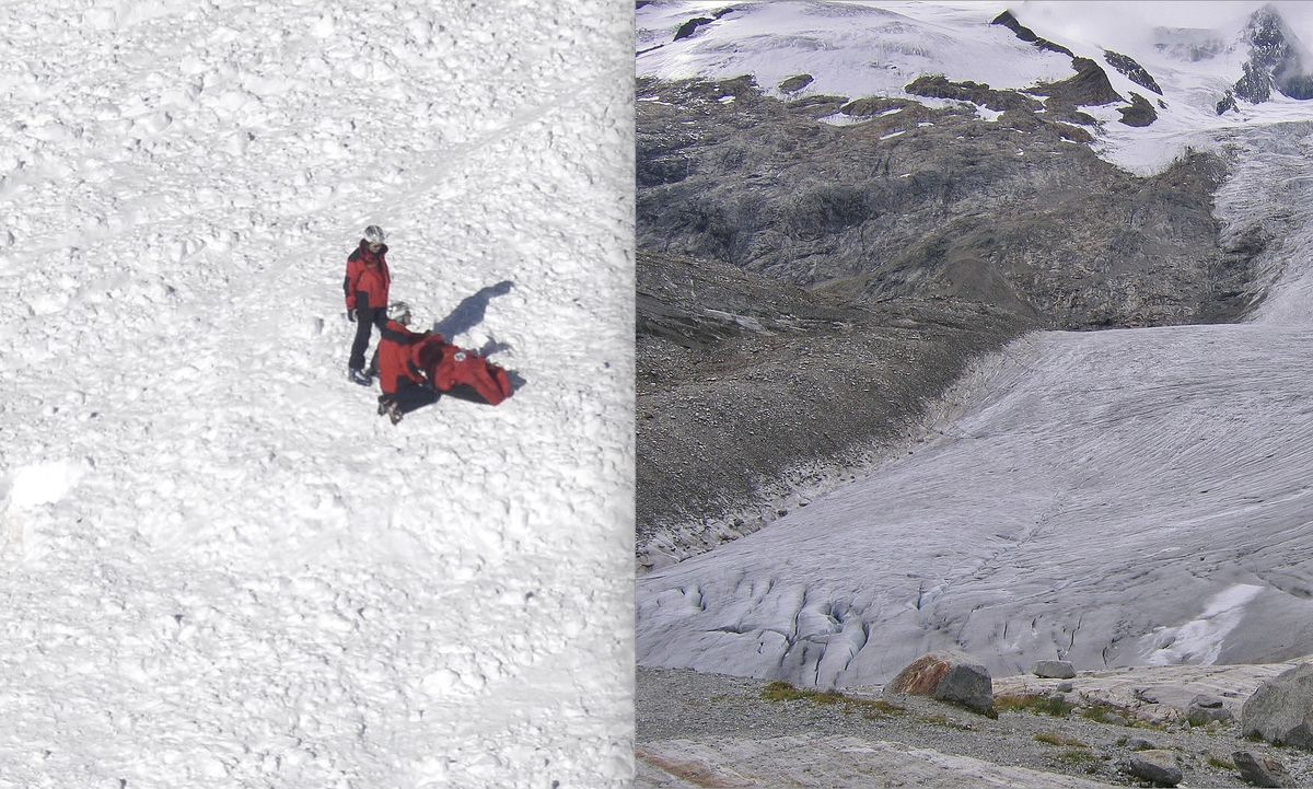 Topniejący lodowiec Schlatenkees w Tyrolu "rodzi" kolejne ciała ofiar alpinizmu