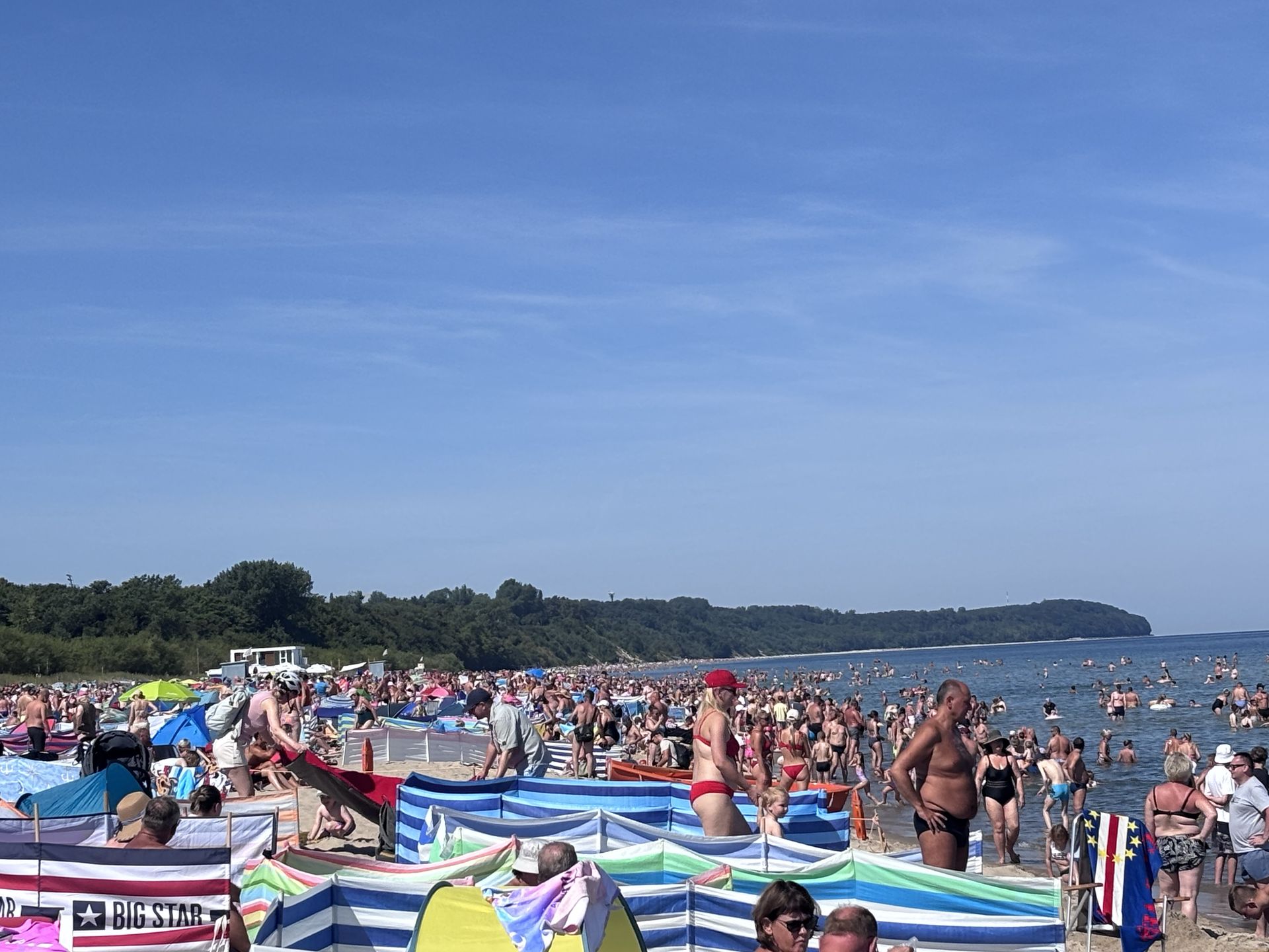 Parawany na plaży we Władysławowie