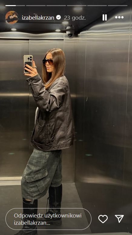 Izabella Krzan w modnej stylizacji na chłodniejsze dni