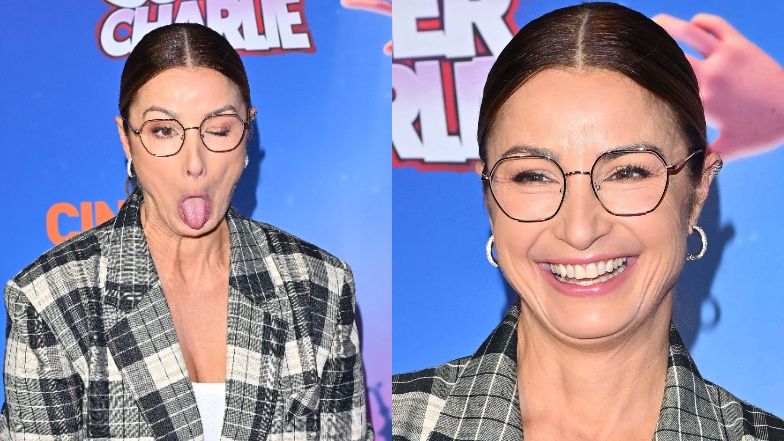 Odmieniona (?) Joanna Brodzik STROI MINY na ściance