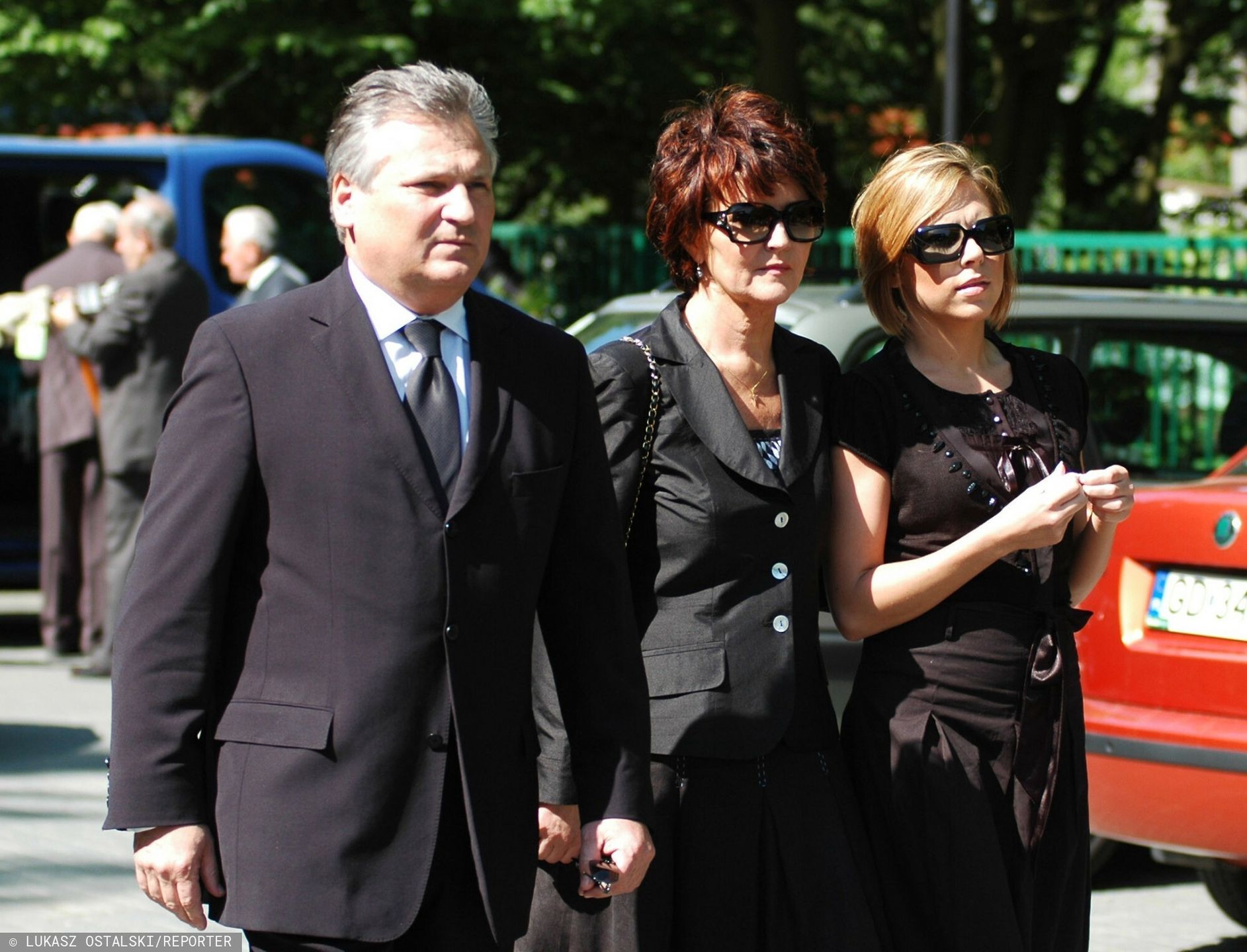 Aleksander i Jolanta Kwaśniewscy z córką