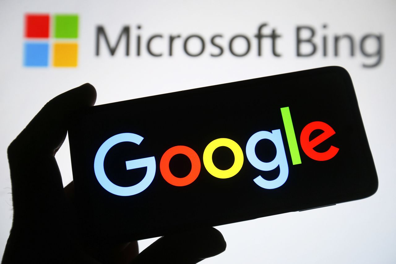 Google może stracić udziały na rzecz Microsoftu (Pavlo Gonchar/SOPA Images/LightRocket via Getty Images)