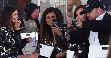 Natalia Siwiec z nosem w telefonie podziwia sceniczne popisy męża