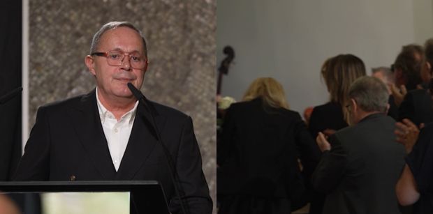 Wzruszający gest Tomasza Sianeckiego na pogrzebie Andrzeja Morozowskiego. Zgromadzeni zaczęli klaskać (WIDEO)