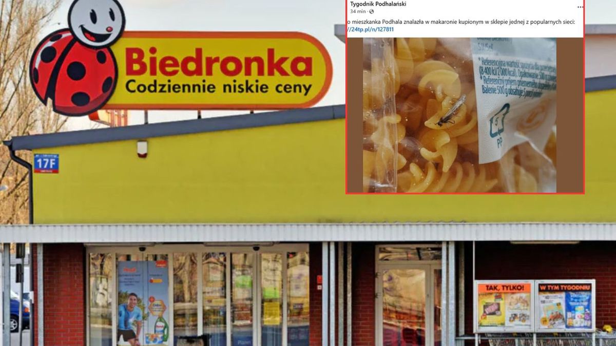 Larwy w makaronie z Biedronki? Sieć odpowiada na reklamację klie