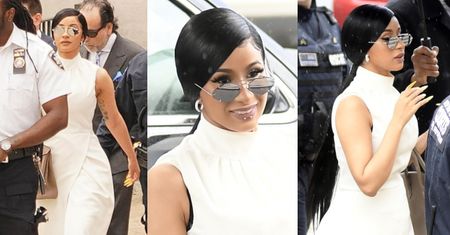 Wystylizowana Cardi B przybywa na kolejne posiedzenie sądu