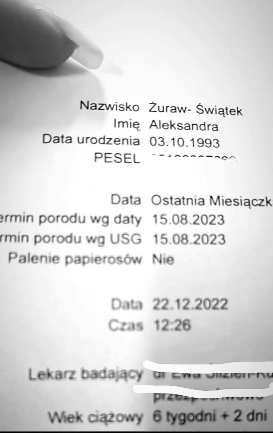Aleksandra Żuraw straciła ciążę