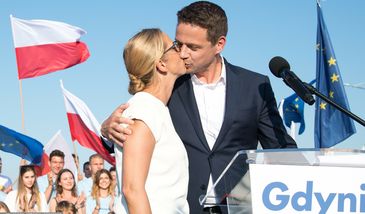 Padło pytanie o żonę. Trzaskowski był wyraźnie rozbawiony