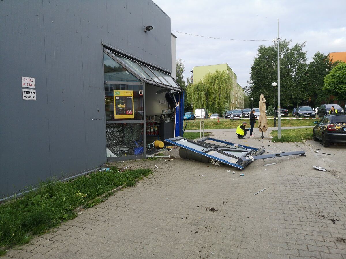 Nocny wybuch bankomatu w Stokrotce przy ul. Tatarakowej w Lublinie