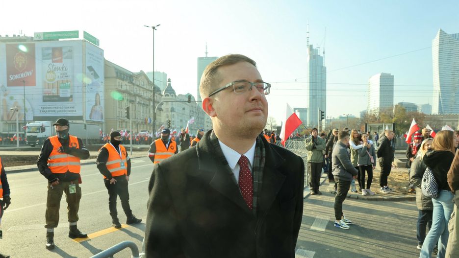 Marsz Niepodleg?o?ci 202111.11.2021 Warszawa Marsz Niepodleglosci 2021   fot. Jacek Dominski/REPORTER
n/z: Robert WinnickiJacek Dominski/REPORTER