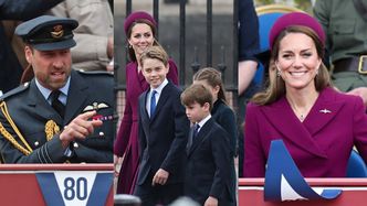 Książę William i księżna Kate wraz z dziećmi zadają szyku podczas uroczystej parady w Londynie
