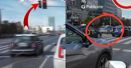 Ruszył ostro na czerwonym. Nawet nie spojrzał w lusterka