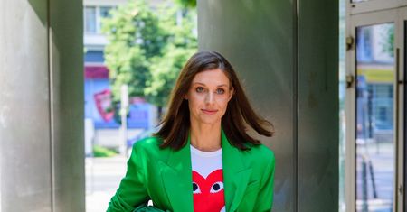 Julia Kamińska w soczystej zieleni. Tak przyszła do śniadaniówki
