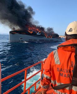 Luksusowy jacht stanął w płomieniach. Wielki pożar na Balearach
